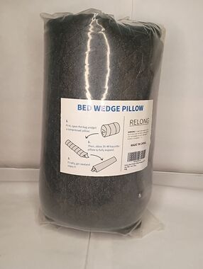 Dark Gray Bed Wedge Pillow - Support Cushion for Reading & Sleep